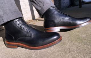 Lopez Black Service Boot On Feet