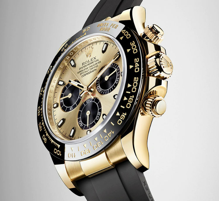 Rolex Daytona Yellow Gold Rubber Strap