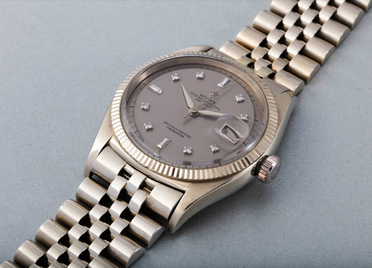Rolex Vintage Datejust White Gold 6305-1