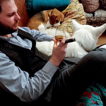 Smoking A Davidoff Late Hour With Dogs