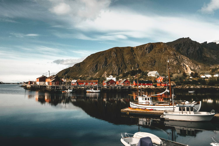 Swedish Harbour or Dock Near Fjord