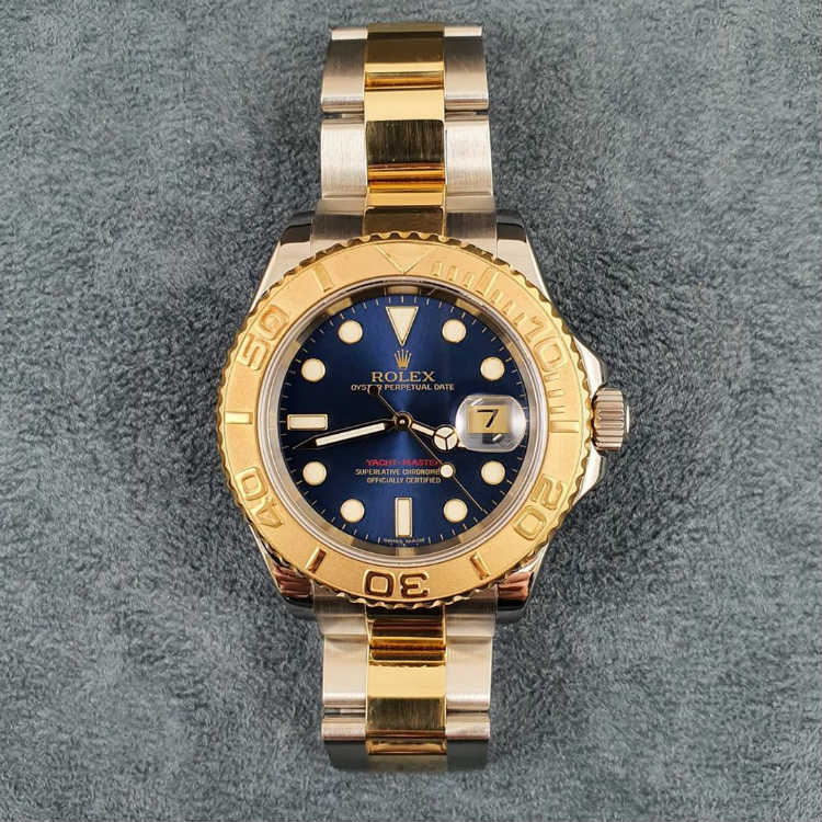 Two-Tone Rolex Yacht-Master Blue Dial 16823