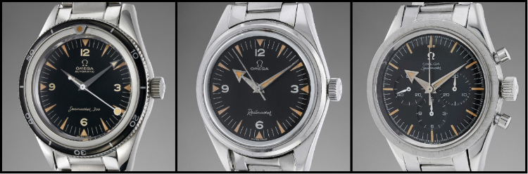 Vintage Omega Professional Trilogy Professional Watches Set