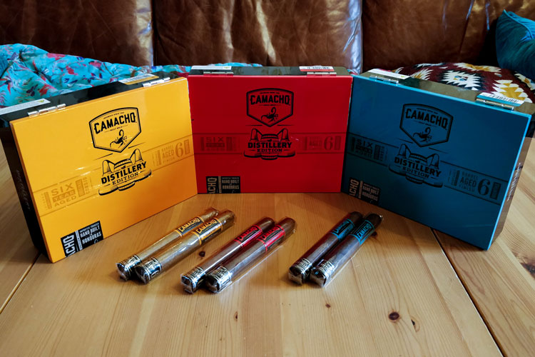 Camacho Distillery Edition Cigar Boxes Side by Side