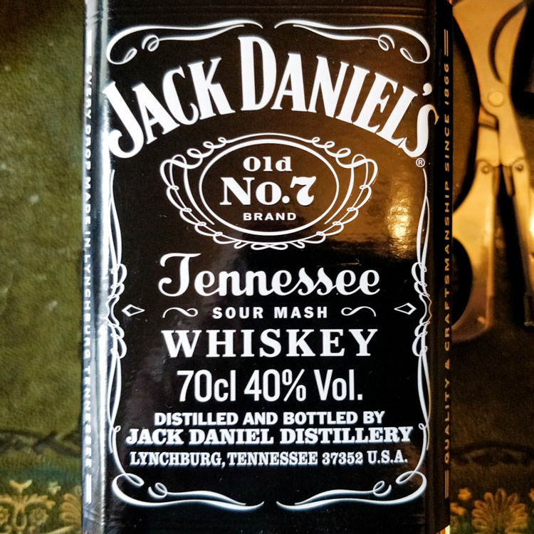 Jack Daniel's Old No 7 Sour Mash Label Detail