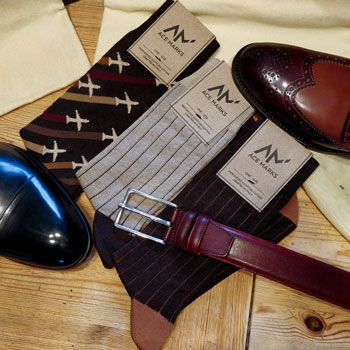 Ace Marks Egyptian Cotton Socks & Belt