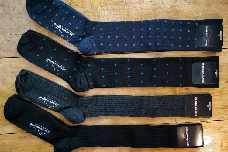 Boardroom Over The Calf Socks Full Length