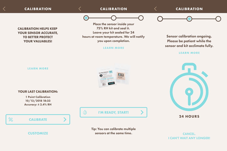 Boveda Butler Calibration App Screenshots