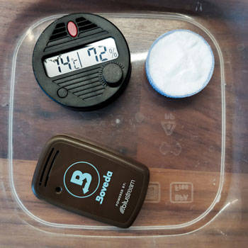 Digital Hygrometer & Boveda Butler In Salt Test Tupperdor