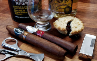 Big Peat Islay Blended Scotch Whisky, Mince Pie, & Cigars