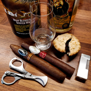 Big Peat Islay Blended Scotch Whisky With Cigars