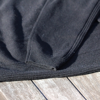 Black Crew Sweater Sleeve Details