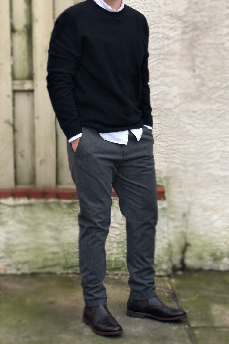 Black Sweater Business Casual Fit