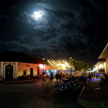 Calle El Caimito Strip At Night