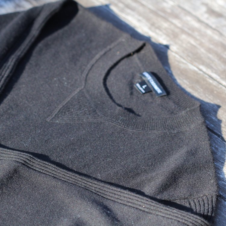 Mens Black Cashmere Crew NEck Sweater