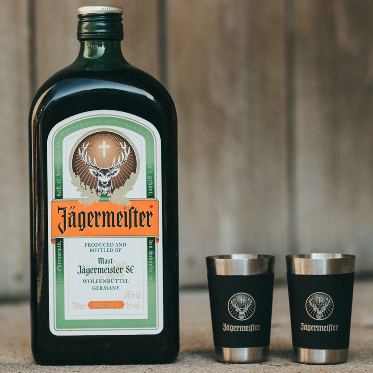 Jägermeister Bottle & Shot Glasses