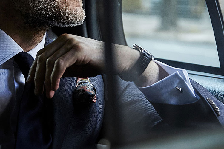 Black Lapel Double Cuff Shirt & Suit