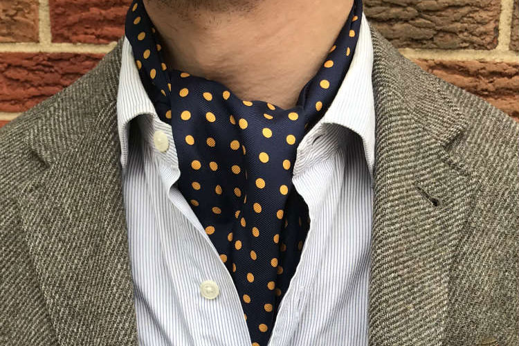 Blue Ascot Tie & Sport Coat
