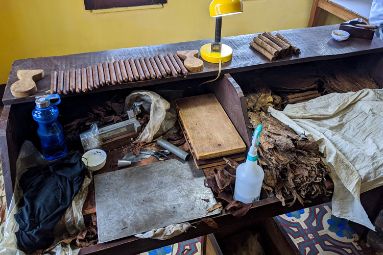 Mombacho Cigar Rolling Benches