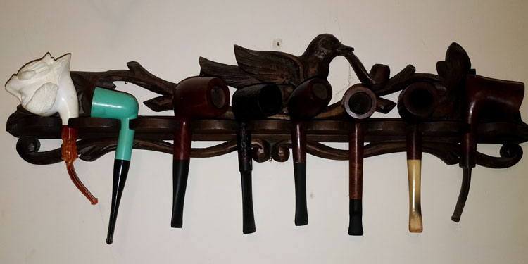 Pipes In A VIntage Pipe Rack