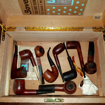 Smoking Pipes In A Humidor