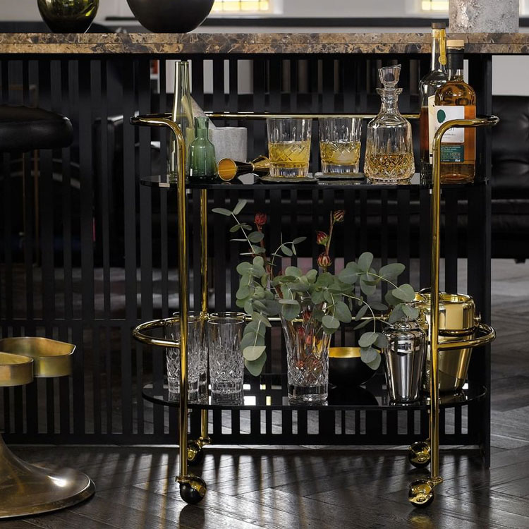 Waterford Glassware & Mini-Bar Trolley