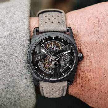 Code41 DAY41 With Beige Strap On Wrist