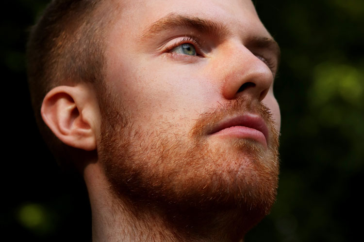 Redhead Man With Stubble Beard