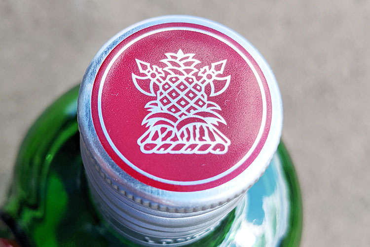Pineapple Detail on Tanqueray Bottle