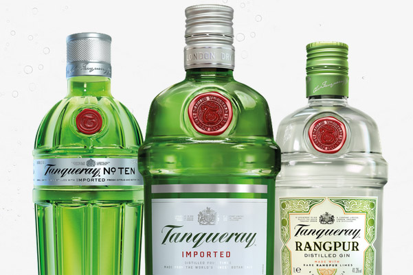 Tanqueray No 10, Tanqueray Rangpur and Tanqueray Dry Gin
