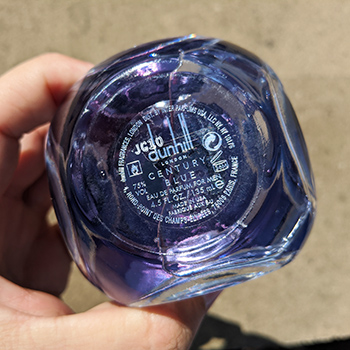 Bottom of Century Blue Bottle