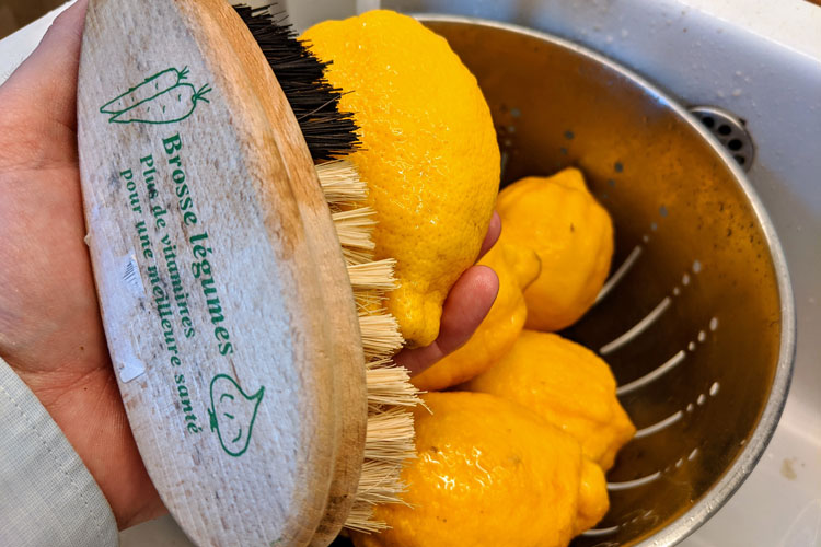 Cleaning Lemon Skins For Limoncello