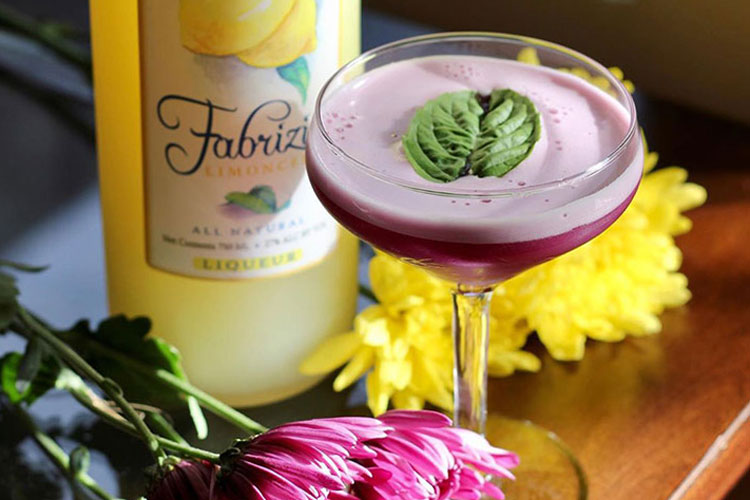 Fabrizia Limoncello Lemon Basil Blueberry Cocktail