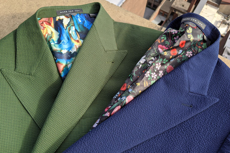 Green & Blue Indochino Seersucker Suits