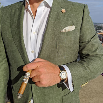 Indochino Linen Suit Details