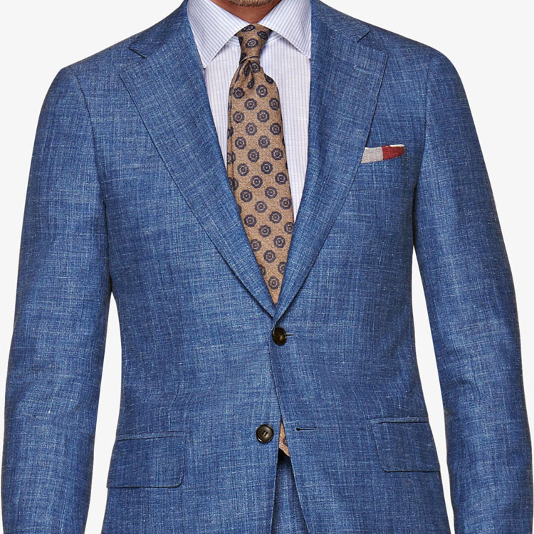 Suitsupply Blue Lazio Linen Suit