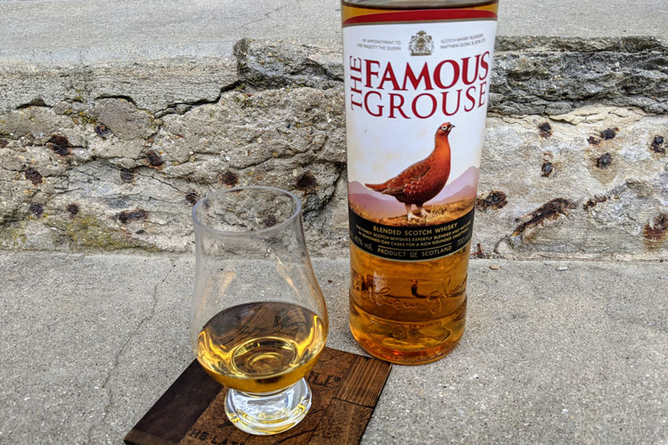 The Famous Grouse Whisky Bottle & Glencairn Glass