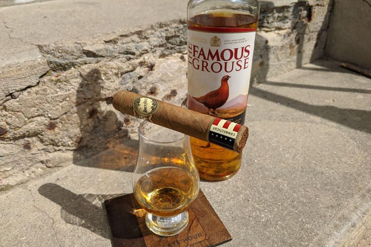 The Famous Grouse Whisky With Brick House Cigar
