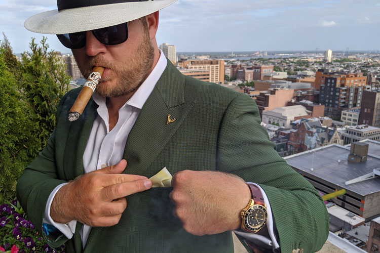 Wearing A Pocket Square With A Seersucker Suit