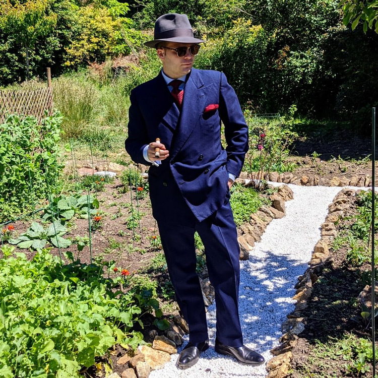 Ace Marks Griffin & Vintage Navy Suit