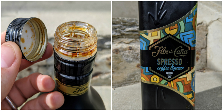 Flor de Caña Spresso Coffee Liqueur Label & Screw Cap