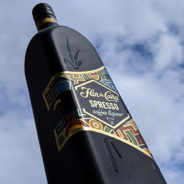 Flor de Caña Spresso Coffee Liqueur Sky Background