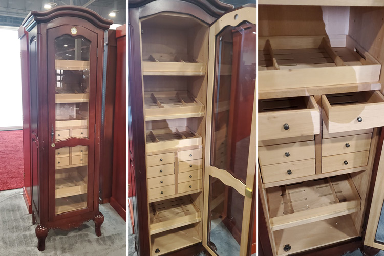 Quality Importers Antique Cigar Tower Cabinet