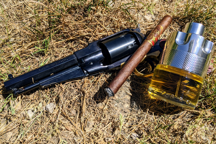 Azzaro Wanted With Revolver & Cigar