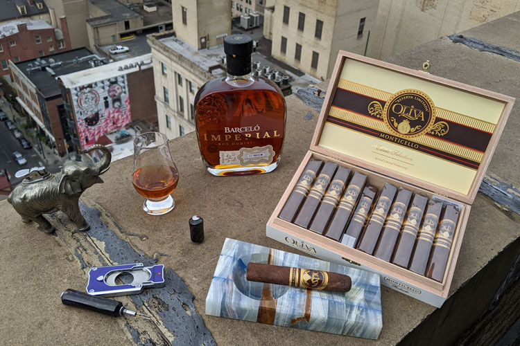 Oliva Monticello Cigar & Barcelo Imperial Rum