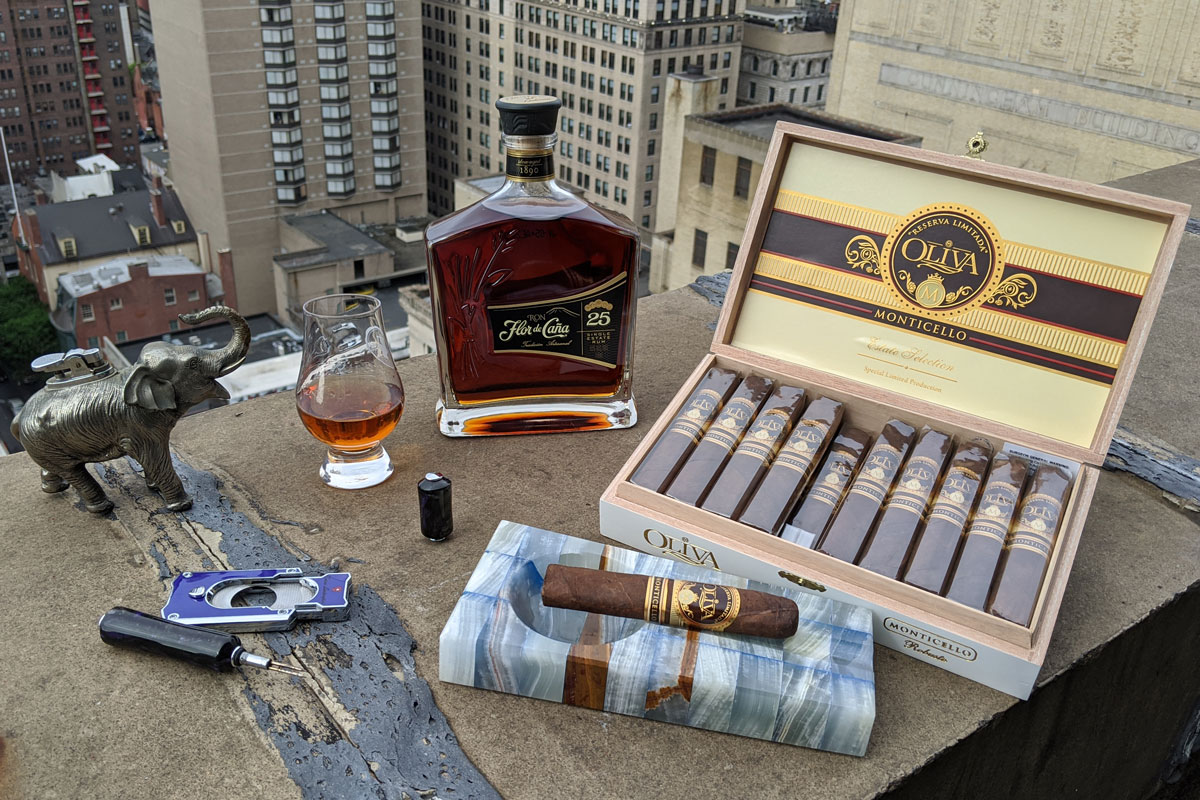 Oliva Monticello Cigar Review & Flor de Cana Rum
