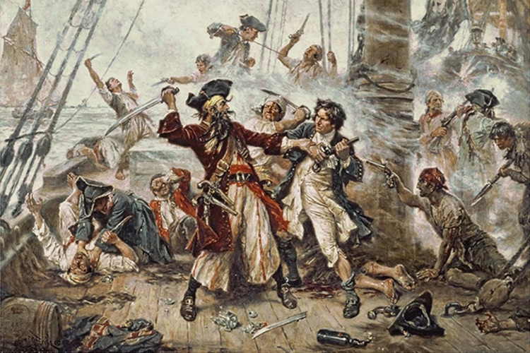Capture of the Pirate, Blackbeard, 1718