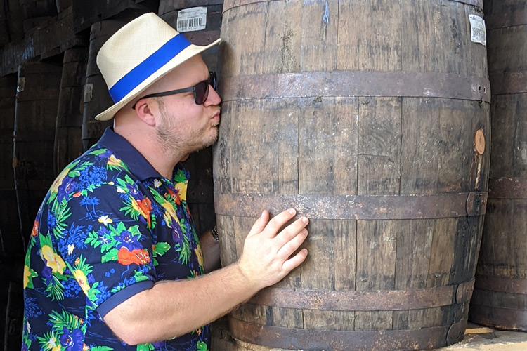 Kissing A Rum Barrel