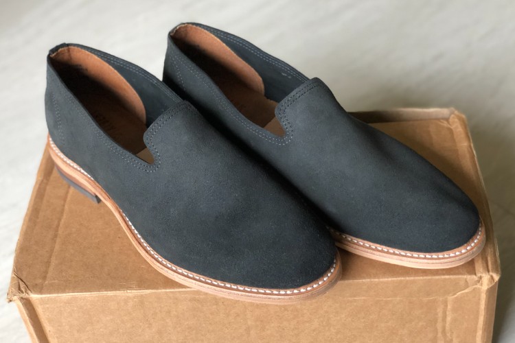 Mark Albert Black Roughout Wholecut Loafers