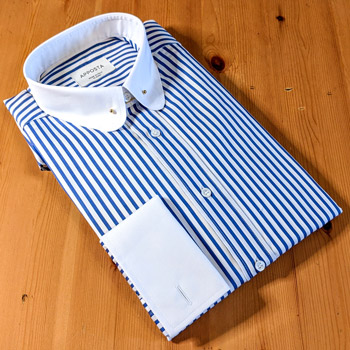 Albini Oxford Weave Apposta Custom Pin Collar Shirt